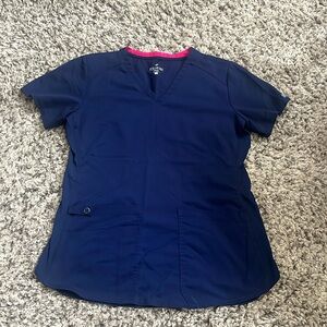 Med Couture Small Navy Scrub Top